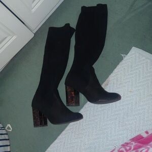 Stylish Black Over the Knee Boots